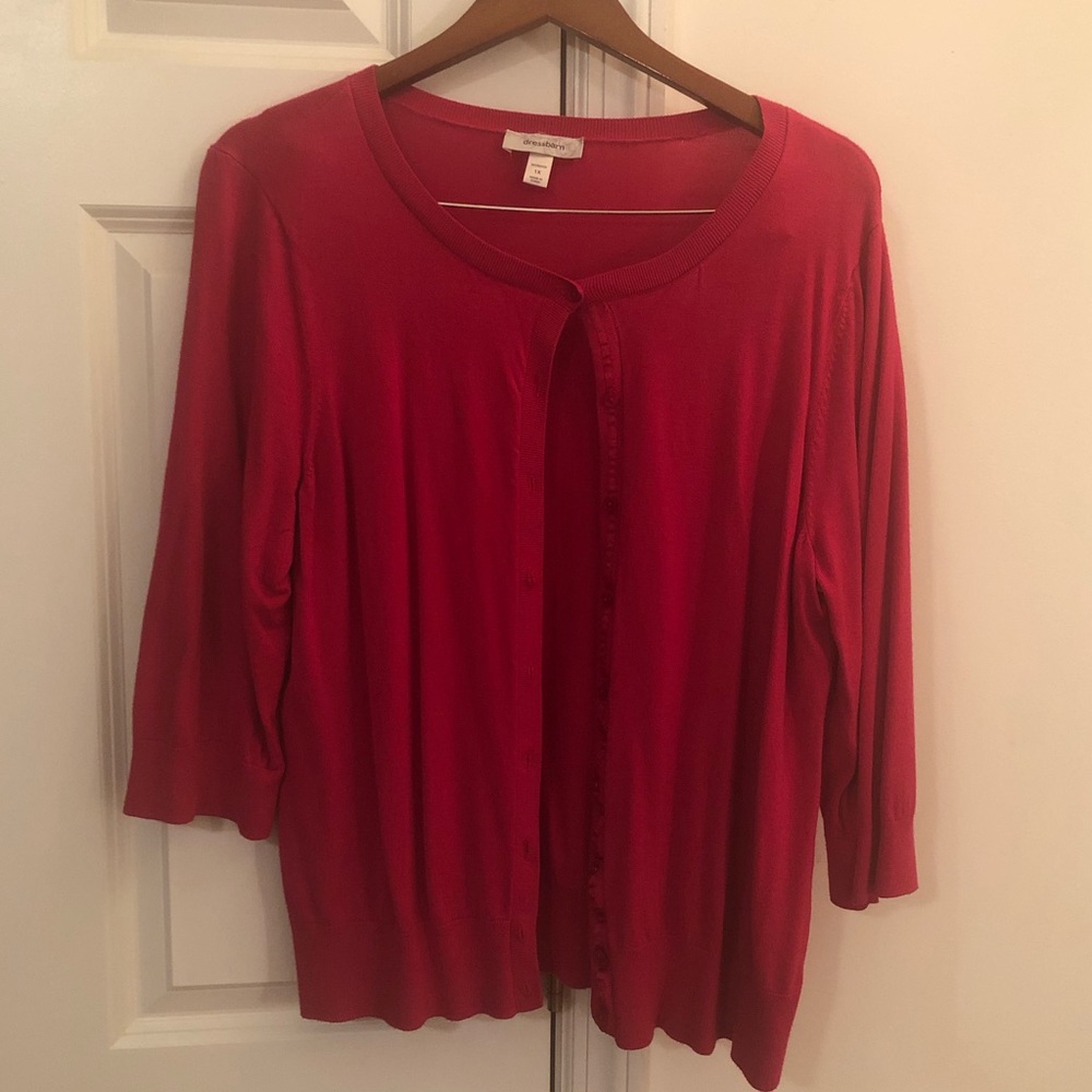 Women’s Pink 3/4 Sleeve Sweater Size 1X Dress Barn